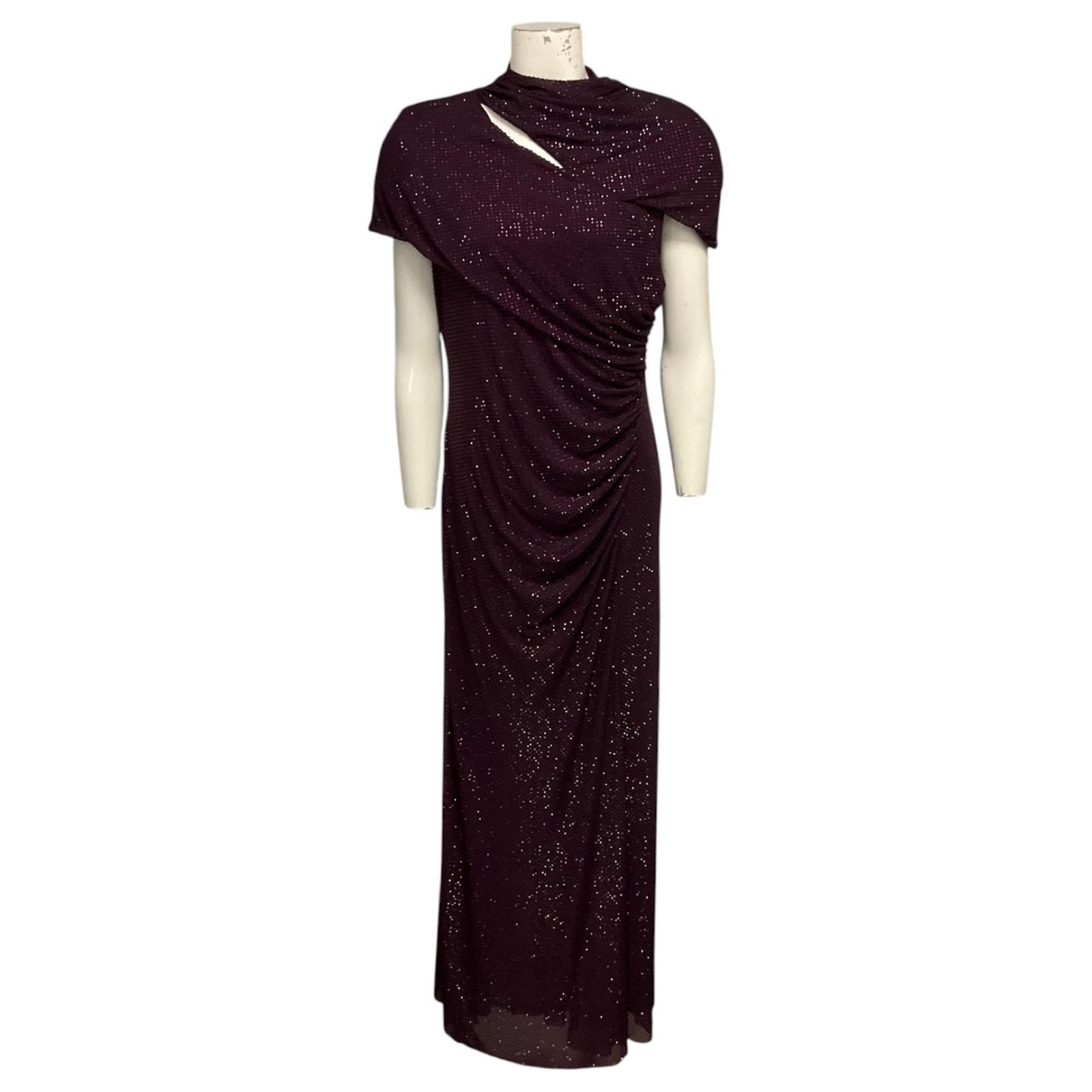 burgundy rhinestone mesh cut out midi dress Self portrait Self-Portrait Dark red Polyester ref.3415062 plays with the light LACE-UP-BACK 20 Unique Bridesmaid Dresses Color:Off White with Light Blue Straps and Bow Tie
