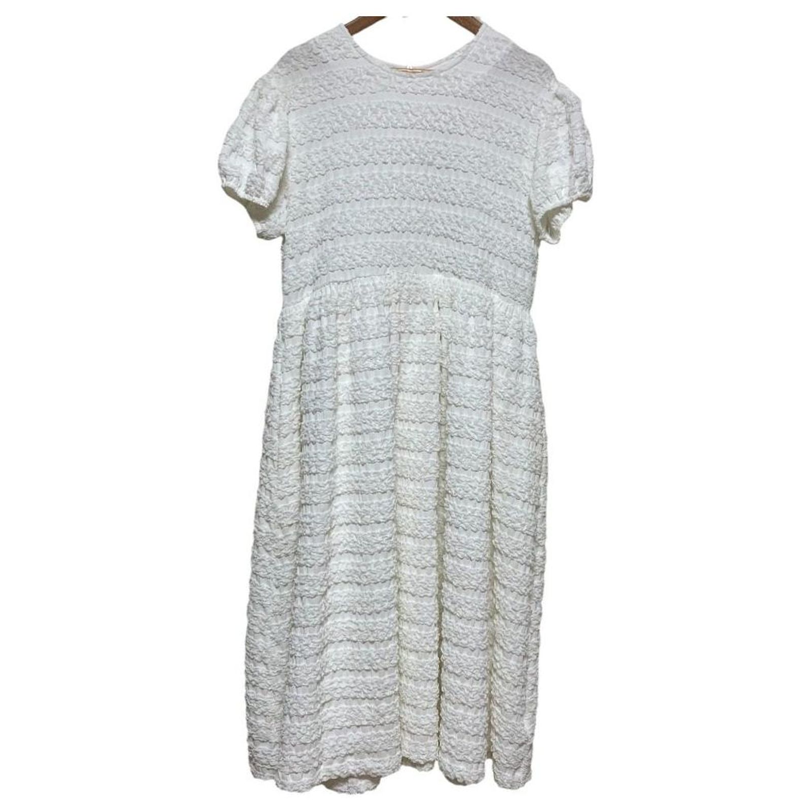 Autre Marque UNMINOU Shirring Dress White Cloth ref.3415729 - Joli 