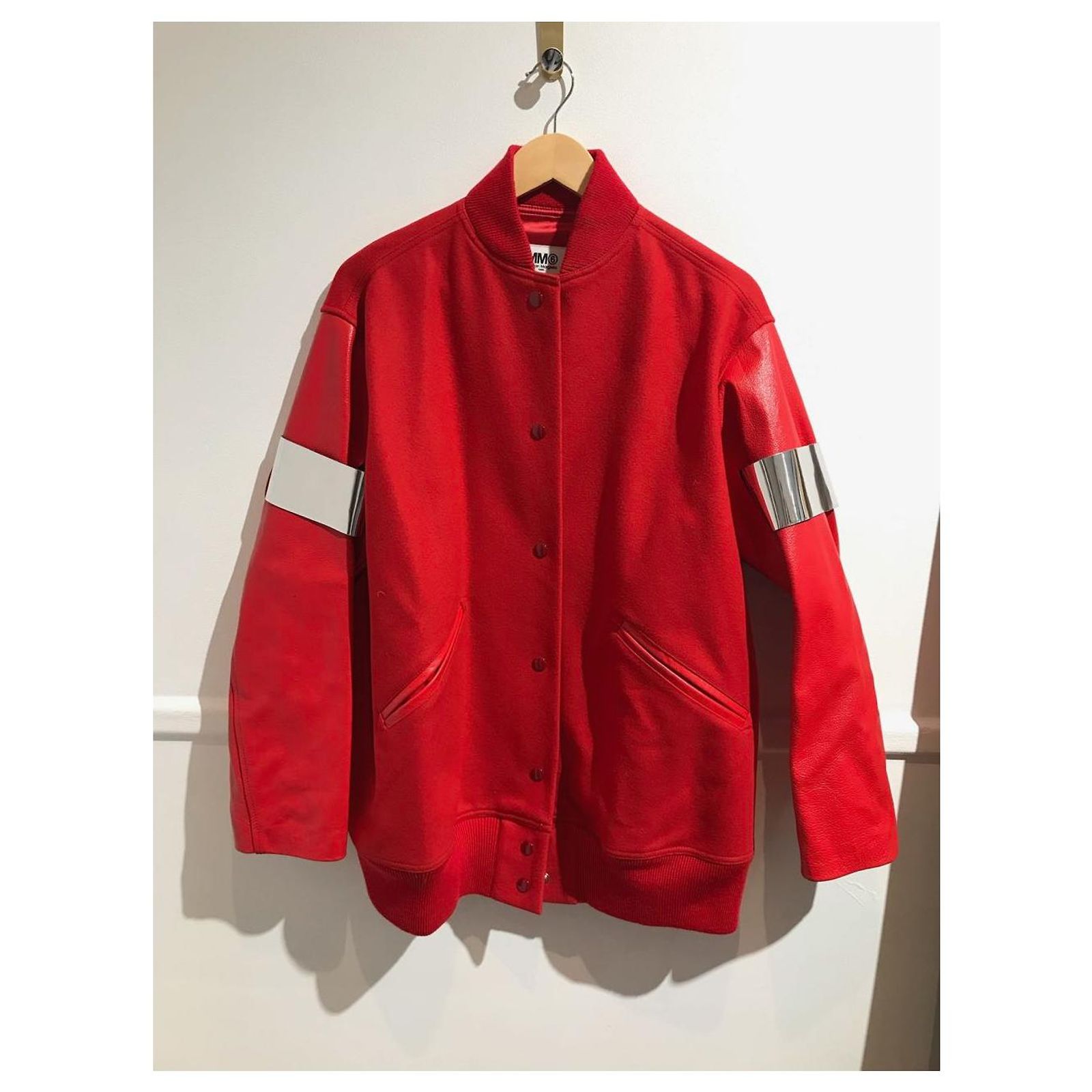 T*.様 Maison Martin Margiela Wool blouson Maison Martin Margiela Blouson Maison Margiela T.36 Red Wool ref